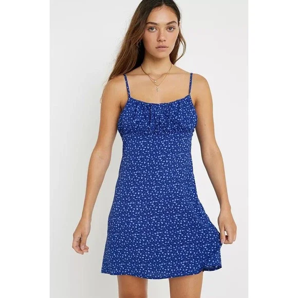 knee length dresses for ladies oming Slip Mini Dress in Black with Blue Lace , V Neck , Zip Up